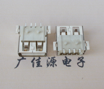 沙田镇USB AF方形脚 贴片母座 1.0/1.2柱子直边接口