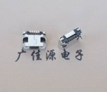 沙田镇迈克小型 USB连接器 平口5p插座 有柱带焊盘