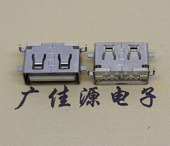 沙田镇USB母座 前贴后插 沉版1.1/1.9总长8.5mm大电流