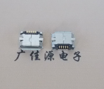 沙田镇MICRO USB 5Pin母座 贴板封装接口 卷边镀雾锡