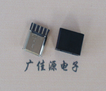 沙田镇麦克-迈克 接口USB5p焊线母座 带胶外套 连接器