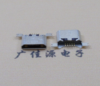 沙田镇MK USB B Type 沉板0.9母座后两脚SMT口不卷边
