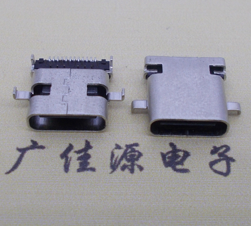 沙田镇卧式type-c24p母座沉板1.1mm前插后贴连接器